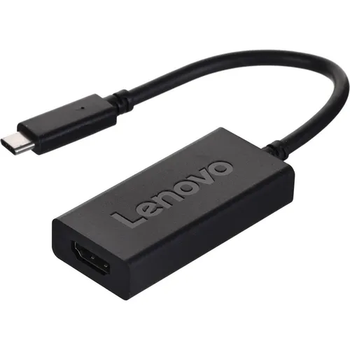 Lenovo USB-C zu HDMI Adapter - Videoadapter, 24 pin USB-C männlich zu HDMI weiblich, unterstützt beeindruckende 4K 60 Hz für gestochen scharfe Bilder, ideal für Präsentationen und Home Entertainment