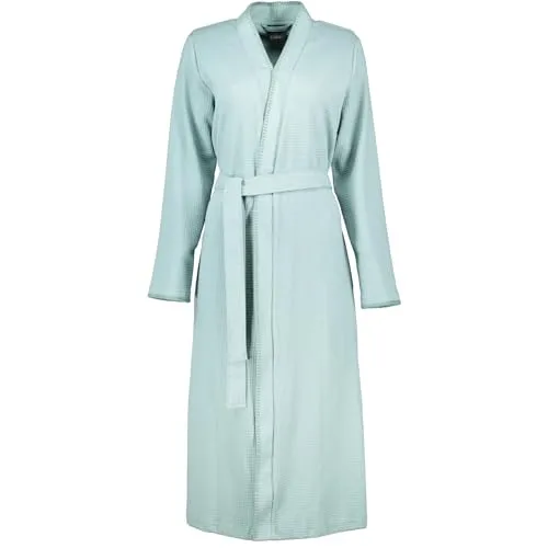 Cawö Home Bademäntel Damen Kimono Pique 812 salbei - 44 XL - Bademäntel für Damen, zeitloser Kimono-Schnitt aus 100% Baumwolle, pflegeleicht und trocknergeeignet – ideal für entspannte Momente!