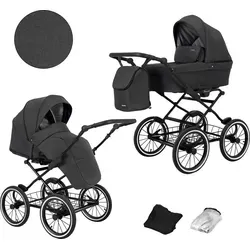 Kunert Romantic 2in1 Kinderwagen Anthrazit mit Luftreifen - Der Kunert Romantic 2in1 Kinderwagen bietet Sicherheit und Komfort für Ihr Kind. Mit großen Luftreifen und einem stabilen Rahmen ist er ideal für alle Terrains und sorgt für eine sanfte Fahrt. Praktisch und funktional für den Alltag.