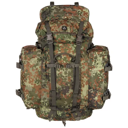 MFH Fuchs Rucksack-30283V Flecktarn L - Robuster Rucksack in Flecktarn, ideal für Outdoor-Aktivitäten, mit verstellbaren Schulter- und Beckengurten für optimalen Tragekomfort.