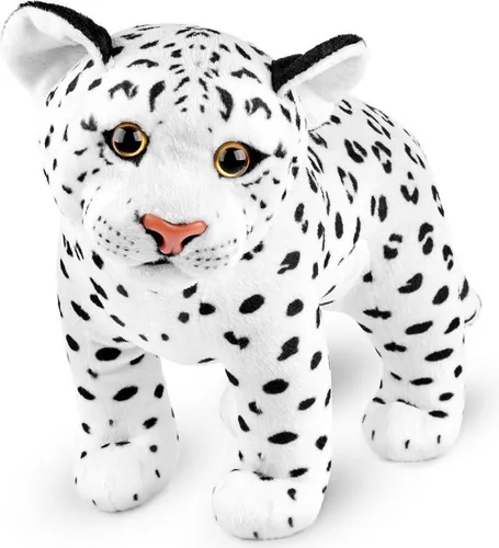 BRUBAKER Kuscheltier Leopard - 30 cm Stofftier - Baby Plüschtier (1-St., Raubkatze Stehend), Kinder Plüsch Spielzeug