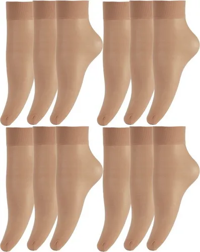BANANALU Socken Feinsocken Nylon Socken feinstrumpfsöckchen Großpackung (36-Paar)