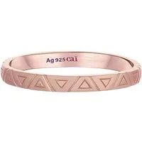 cai Ring 925 Silber rosévergoldet mit Dreiecken in pink von CAÏ