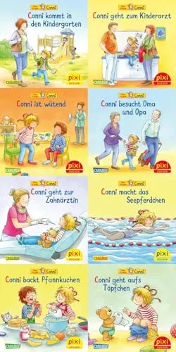 Pixi-8er-Set 275: Connis bunte Welt - Kinderbücher über neue Erfahrungen, ideal für die Förderung der Kreativität und Fantasie von Kindern.