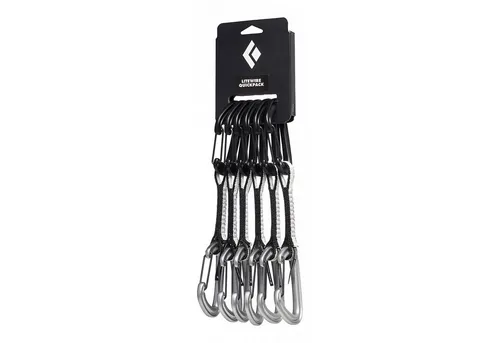 Black Diamond LiteWire Quickpack 12cm 6er Expressschlingen-Set - Kletterausrüstung, leicht und robust, ideal für sicheres Klettern und schnelle Sicherung.