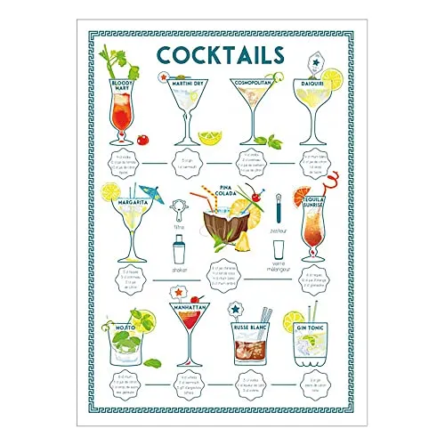 Geschirrtuch Cocktails Assortis 50 X 70 passend 50 x 70 cm Winkler