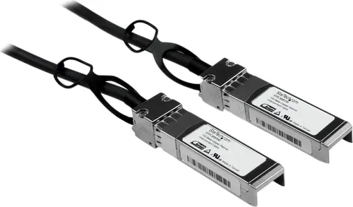 StarTech.com Cisco kompatibles SFP+ Twinax Kabel 1m - Netzkabel & Steckverbinder, passives 10Gigabit Kupferkabel für schnellen Datentransfer zwischen Geräten, ideal für Server- und Netzwerkverbindungen.