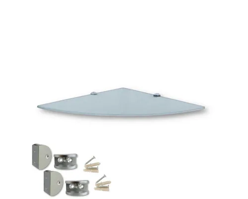 HOOZ Wandregal Eckregal aus Sicherheitsglas mit Halterung von Hooz