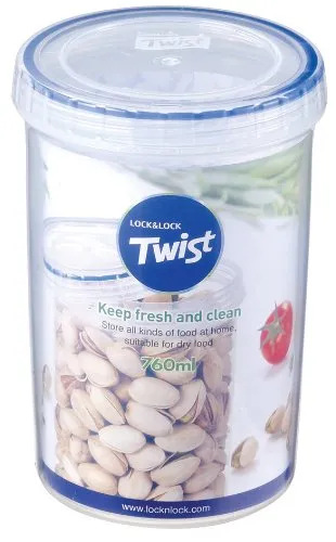 Lock & Lock runde Behälter, transparent, Plastik, farblos, 760 ml