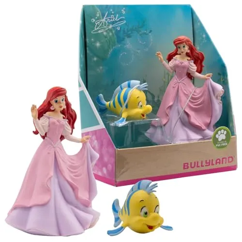Bullyland 13437 - Spielfiguren Set Arielle und Fabius aus Walt Disney Arielle, die Meerjungfrau, detailgetreu, ideal als kleines Geschenk für Kinder ab 3 Jahren
