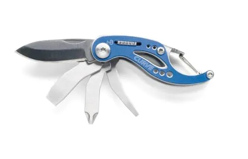 Gerber Curve Mini-Tool mit 6 Funktionen - Multi-Tool mit 6 Funktionen, ideal für Alltag und Outdoor-Aktivitäten. Robuste Edelstahl-Konstruktion, leicht und handlich mit praktischer Verriegelungsfunktion und Karabiner für einfache Aufbewahrung.