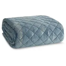 Eurofirany Tagesdecke BLINK, Samtdecke Karomuster von Eurofirany