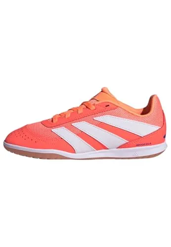 adidas Unisex Club IN Sala Kids Fußballschuh - Signal Coral/Cloud White/Beam Orange - Fußballschuhe für Kinder mit regulärer Passform, atmungsaktivem Mesh-Obermaterial und abriebfester Gummiaußensohle für optimalen Halt auf Hallenböden.