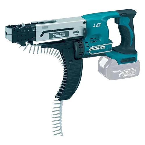 Makita DFR 550 Z Akku Magazinschrauber 18V Solo - Akkuschrauber ohne Akku und Ladegerät, ideal für präzise Schraubarbeiten mit hoher Flexibilität durch kabellosen Betrieb.