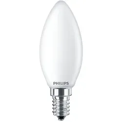 Philips LED Kerzenlampe E14 4,3W = 40W matt 470lm 4000K