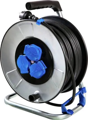 AS Schwabe Kabeltrommel 40 m H07RN-F 3 G 2,5 in silber von as - Schwabe