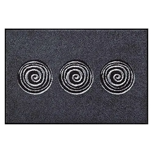 Salonloewe Fußmatte waschbar Finn Anthrazit 50x75 cm - Moderne Fußmatte in Anthrazit, waschbar und pflegeleicht; ideal für Allergiker und strapazierfähig, perfekt für innen und außen.