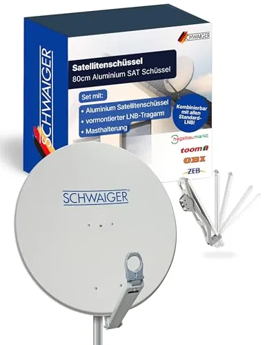 Schwaiger SAT Spiegel Aluminium 75cm von Schwaiger