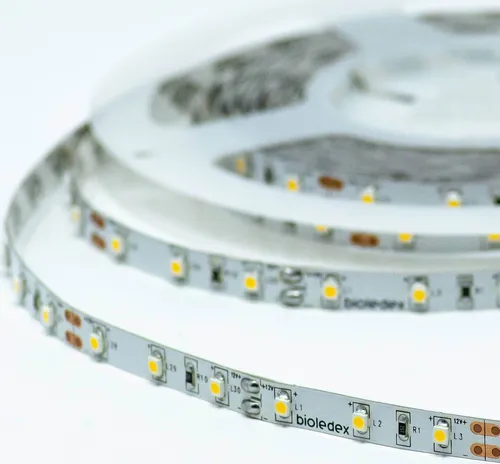Bioledex LED Streifen 12V 5W/m 60LED/m 3000K 5m Rolle warmweiss Flex-Stripe