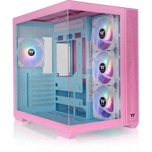 Thermaltake View 380 TG ARGB Bubble Pink Midi-Tower - PC-Gehäuse mit RGB-Beleuchtung, einzigartigem Bubble-Design und optimaler Luftzirkulation für beeindruckende Gaming-Performance.