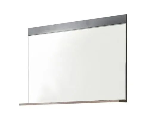 trendteam smart living - Indy - Wandspiegel - Funktionaler Garderobenspiegel in Graphit Grau/Alteiche, 90 x 69 x 16 cm, mit praktischer Ablagefläche und rustikalem Design - ideal für mehr Stauraum im Flur.