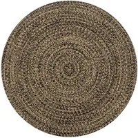 vidaXL Handgefertigter Jute Teppich Schwarz und Natur 90 cm - Gartenmöbel-Sets: Verleihe deinem Raum mit diesem handgewebten Juteteppich eine natürliche Note! Langlebig, pflegeleicht und ein Unikat – ideal für stilvolle Akzente.