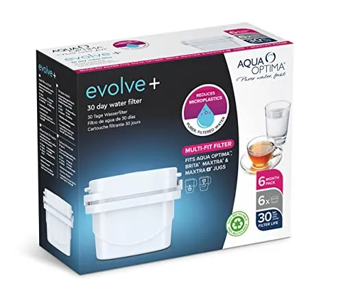Aqua Optima EPS612 Evolve Plus Wasserfilterpatrone für 30 Tage, 6er-Pack (Vorrat für 6 Monate), alte Version