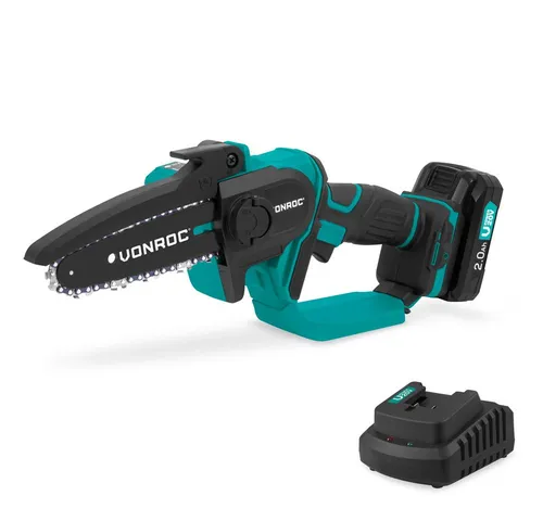 VONROC Akku-Kettensäge 20V – Mini-Kettensäge mit 15,2 cm Schwertlänge