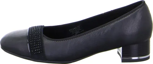 ARA Damen Graz Slipper - Bequeme Eleganz in Schwarz, Größe 38 EU Weit - Slipper & Mokassins für Damen, aus hochwertigem Leder mit bequemen Blockabsatz für stundenlangen Tragekomfort.