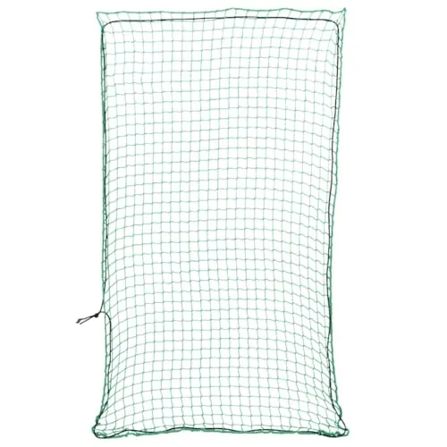 vidaXL Anhängernetz mit Gummiseil 4x2,5 m - Grün - Zubehör für Autoanhänger, reißfest und wetterfest für sichere Ladungssicherung mit universeller Passform und einfacher Montage.