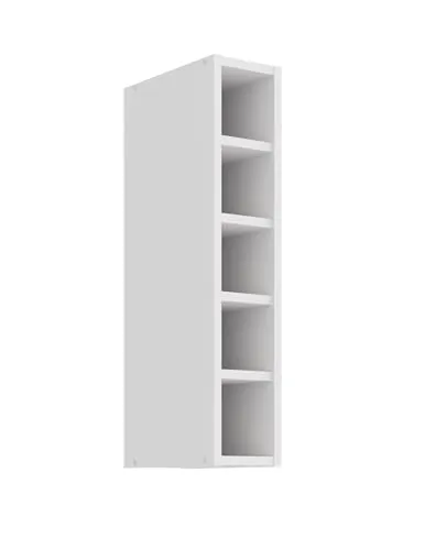 Küchen-Preisbombe Hängeschrank Regal 15 cm Weiß in weiß von Küchenpreisbombe