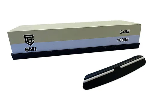 SMI Schleifstein Wetzstein Abziehstein Schleifstein Messerschärfer Körnung 240/1000, beidseitig
