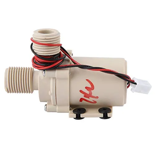 Jectse 24V Wasserpumpe, 24V 8L/min Zirkulationswasserpumpe, Bürstenloser Motor, Solar Heiß-/Kühlwasserpumpe für Wasserzirkulationssystem, Kühlsystem, Solarthermieanlage