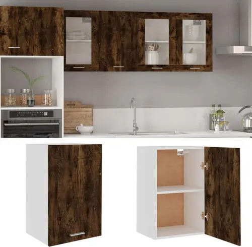 The Living Store Hängeschrank Räuchereiche 39,5x31x60 cm
