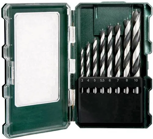 Metabo 626705000 Holz-Spiralbohrer-Set 8teilig 3 mm, 4 mm, 5 mm, 5.5 mm, 6 mm, 7 mm, 8 mm, 10mm 1St.