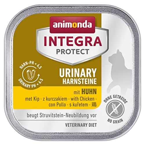 animonda INTEGRA PROTECT Katzenfutter nass Urinary Struvitstein Huhn (6 x 100g), vom Tierarzt empfohlen bei Harnsteinen, mit Veterinären entwickeltes Diätalleinfutter für erwachsene Katzen