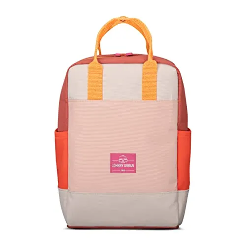 Johnny Urban Junior Rucksack Linus - Rot - Schulranzen für Kinder ab 3 Jahren, wasserabweisend und aus recyceltem Material, ideal für Kindergarten und Grundschule.