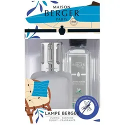 Maison Berger Paris Geschenkset 4817 | Glacon givree Anti-Mücke l + 250 ml Parfum - Lautsprecher und Anti-Mücken Diffusor in einem! Neutralisiert Gerüche und schützt vor Mücken für bis zu 8 Stunden. Ideal für entspannte Abende ohne Störungen.