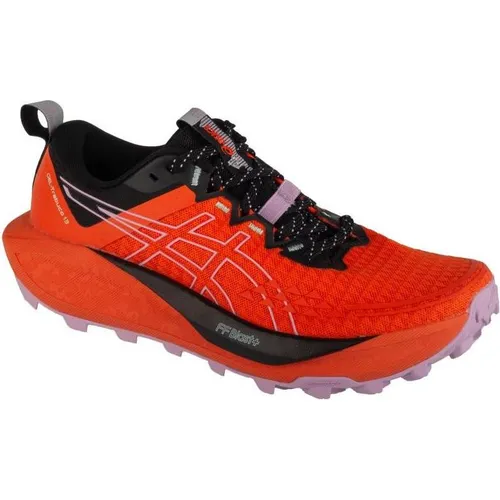 ASICS Gel-Trabuco 13 Trailschuh Damen - Orange, Lila, Größe 39 - Laufschuhe für Trailrunner, mit GEL- und FF BLAST-Dämpfung für optimalen Komfort und Schutz. Ideal für technische Trails und unebenes Gelände, bietet der Schuh maximale Traktion und Stabilität.