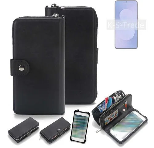 K-S-Trade Handyhülle für Samsung Galaxy S25 FE, 2in1 Handyhülle Schutzhülle & Portemonnee Cover Handy Hülle
