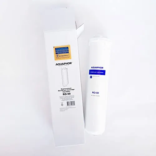 Aquaphor RO-50 Umkehrosmose-Kartusche für Morion RO-101 / DWM-101 - Effiziente Umkehrosmose-Kartusche für sauberes Trinkwasser. Mit Push-and-Turn-Technologie für schnellen Wechsel. Ideal für RO-101 und DWM-101 Systeme. Hohe Leistung von 7,8 l/h.