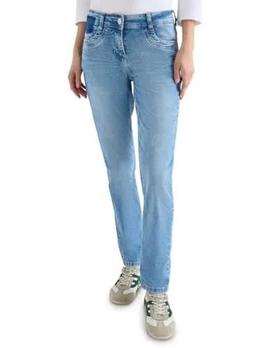 Cecil Slim Leg Jeans Authentic Used Wash 33 - Stylische Slim Leg Jeans im Used-Look, ideal für den lässigen Alltag. Mit Mid Waist Schnitt und optimaler Passform für höchsten Tragekomfort.