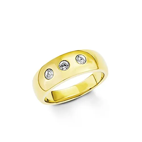 s.Oliver Damen-Ring Swarovski Elements Edelstahl Kristall weiß Gr. 54 (17.2) - 524346
