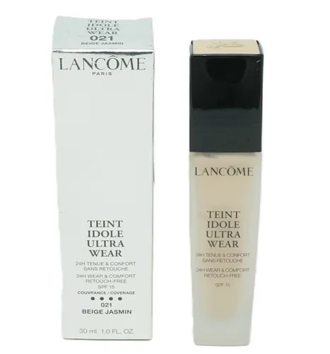 Teint Idole Ultra Wear Make-up Foundation SPF 15 - 021 Beige Jasmin - Langanhaltende Make-up Foundation SPF 15 in der Nuance 021 Beige Jasmin, ideal für einen makellosen Teint. Perfekt für den täglichen Gebrauch und sorgt für ein gleichmäßiges Hautbild.