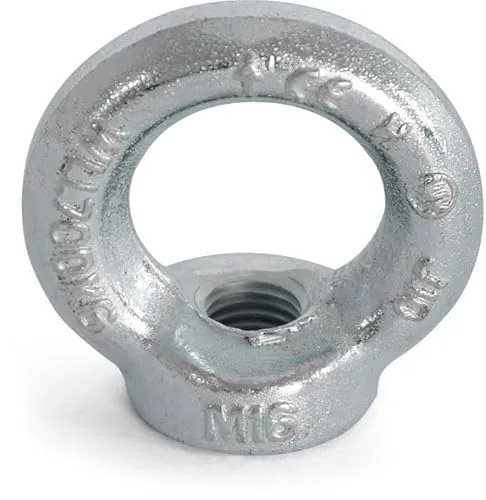 Riggatec Ringmutter DIN 582 M16, 1 Stück, Schmiedeauge, C 15E Stahl, M16, Schwarz, Silber