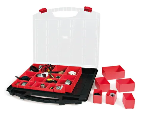 Organizer Sortimentskoffer mit einzelnen losen Fächer zum herausnehmen