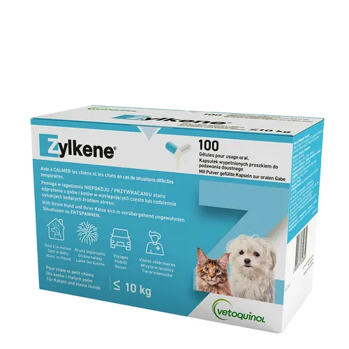 Zylkene 75mg - Stresslinderung für Hunde und Katzen - Ergänzungsfuttermittel in Kapsel-Form zur Stressbewältigung für Hunde und Katzen aller Größen und Altersgruppen.