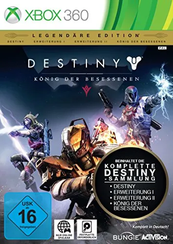 Destiny - König der Besessenen [Xbox 360] - Xbox Spiel mit Erweiterungen I und II, inklusive Freischaltcodes und digitalen Boni für ein umfassendes Spielerlebnis.