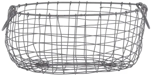 degawo Aufbewahrungsbox degawo Draht Korb -GROSS- oval L= 38,5cm Griffe Dekoration Garten Deko (1x Korb)