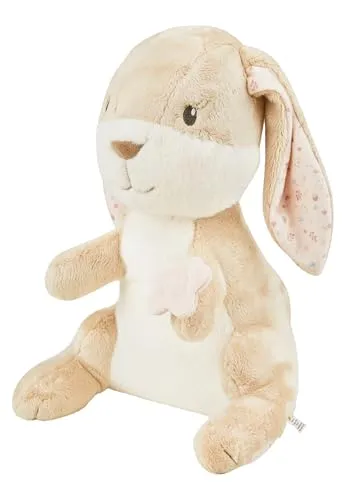 Sterntaler Kuscheltier XL Hase Hanni - Plüschtier aus weichem Flauschstoff - Baby & Kinder Spielzeug mit Langen Schlappohren & Blümchen - treuer Begleiter zum Kuscheln & Spielen, Hellbraun